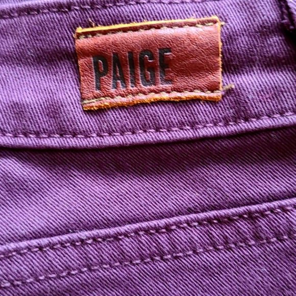 PAIGE Verdugo Ankle Vamp Red Skinny Jeans Size 26 - Picture 5 of 8